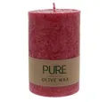 Produktbild: Richard Wenzel GmbH & Co. KG Formkerze PURE Olive Wax Kerze - Karminrot 90x60