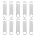 Produktbild: 10 PCS Robuster Flaschenöffner Edelstahl flach silberfarben