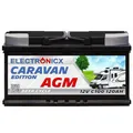 Produktbild: Electronicx AGM CARAVAN Edition 12V C100 120Ah Deep Cycle Batterie – Versorgungsbatterie wartungsfrei & vibrationsfest – 353×175×190mm – Wohnmobil, Wohnwagen, Solar, Boot, Van, Freizeit 120 Ah