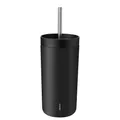 Produktbild: Stelton To Go Sip Thermobecher - 400 ml - soft black - mit Trinkhalm - NEU