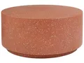 Produktbild: Beliani Outdoor Beistelltisch Beton und Glasfaser rot Terrazzo Optik rund ⌀ 90 cm Trezzo