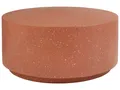 Produktbild: Outdoor Beistelltisch Beton und Glasfaser rot Terrazzo Optik rund  90 cm Trezzo