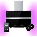 Produktbild: KKT KOLBE HERMES6005SM  Dunstabzugshaube 60 cm 782 cbm/h WLAN RGBW-LED-Beleuchtung SensorTouch Bedienung Kopffreie Wandhaube Edelstahl schwarze... - Schwarz