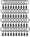 Produktbild: Vorhangstangenring-Clips 40 Stück Vorhang Clip Gardinenstange 35mm Vorhang Cl...