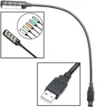 Produktbild: Ultrahelle USB Schwanenhalslampe mit 4 COB LED Notebooklampe mit 5 Farben LEDs