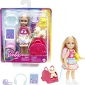 Produktbild: Barbie Dreamhouse Adventures -Spielzeug, Chelsea-Puppe und Accessoires, Reiseset mit Hündchen, Modepuppe, Weiblich, 3 Jahr(e), Mädchen, 40 mm, 120 g
