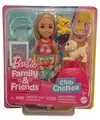 Produktbild: Barbie Chelsea Puppe mit Hund, Tragekorb, Rucksack, Sommer-Outfit, Kopfhörer NEU