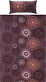 Produktbild: Erwin Müller Bettwäsche, Bettgarnitur Flanell - Mandala - mollig warm, temperaturregulierend, mit praktischem Reißverschluss - aubergine Größe 40x80 cm / 135x220 cm