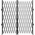 Produktbild: VEVOR Doppeltes Faltbares Sicherheitstor, 156 x 310 cm Falttürtor, Akkordeon-Sicherheitstor aus Stahl, Erweiterbares Sicherheitstor, 360° Rollendes