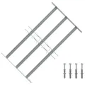 Produktbild: vidaXL Fenstergitter Sicherheitsschrauben Ausziehbar 500-650mm Einbruchschutz Silber