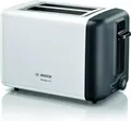 Produktbild: Bosch Toaster TAT3P421DE | 2-Scheiben | Brötchenaufsatz integriert | Auftaufunktion | 970 Watt | High-Lift | weiß