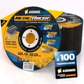 Produktbild: 100x Metall-Trennscheibe Ø 125 x 1 x 22.23mm - Die Metalltrennscheibe Metal Racer by AMBOSS WERKZEUGE ist geeignet für Stahl & Edelstahl, Stahl/Inox Trennscheibe 125 passend für Winkelschleifer