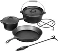 Produktbild: El Fuego Topf-Set El Fuego® Dutch Oven, Eisenguss (Set, 7-tlg), aus Gusseisen, mit spezieller Oberflächenveredelung