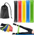 Produktbild: Fitnessbänder Set | 5 Stück Widerstandsbänder für Krafttraining | Trainingsbänder aus Latex | Klimmzugband [mehrfarbig] - Gymnastikband | Gummibänder für Pilates, Crossfit, Yoga | Resistance Bands