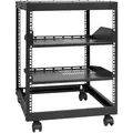 Produktbild: VEVOR 12U-Server-Rack mit offenem Rahmen 58.5-101.6cm verstellbare Tiefe freistehender/wandmontierter Netzwerk-Server-Rack 4-Pfosten-AV-Rack mit Rollen für Ihre gesamte Netzwerk-IT-Ausrüstung AV-Ausrüstung