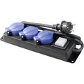 Produktbild: AS Schwabe 38603 Steckdosenleiste mit Schalter 3fach Schwarz, Blau Schutzkont...