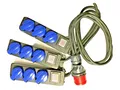 Produktbild: 1 Stück  CEE Adapter Starkstrom  16 A Stecker / 3 X 3-fach Steckdosenleiste IP44
