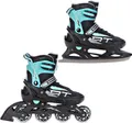 Produktbild: 2in1 Raven Inline Skates Profession Black/Mint 38-42 verstellbar