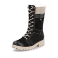 Produktbild: Remonte Damen Schlupfstiefel D0W72, Frauen Stiefel,lose Einlage,wasserabweisend,remonteTEX,gefüttert,Boots,Winterstiefel,schwarz Kombi (03),37 EU