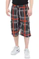 Produktbild: Ben Creek - Herren Capri Freizeithose - Bermuda Short für Freizeit & Alltag - Kurze 3/4 Wanderhose mit Gummizugbund - halblange Cargo mit Multitaschen QL05 (rot-schwarz kariert M)