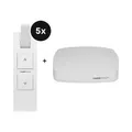 Produktbild: HOMEPILOT Gateway premium + Gurtwickler RolloTron pure smart 5er-Set (+GRATIS Hombli Lichterkette)