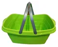 Produktbild: Bügel Wäschewanne Einkaufswanne Kunststoff Korb 60x37,5x28cm Farbe: LIMETTE GRÜN