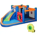 Produktbild: Outsunny Hüpfburg,, Blau, Kunststoff, 340x170x380 cm, Outdoor Spielzeug, Gartenspielzeug