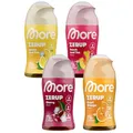 Produktbild: MORE Zerup, mixed 4er Bundle, 4 x 65 ml, für bis zu 32 l Fertiggetränk, zuckerfreier Sirup mit echten Fruchtextrakten, vegan, zero Kalorien - made in Germany (Sorten können variieren)
