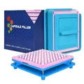 Produktbild: WANANFU Kapselfüller Größe 4 mit detaillierter Anleitung, 100 Löcher, Verwendung mit leerer Gelatine oder vegetarischer Kapsel Größe 4 - Kapselfüllmaschine Größe 4