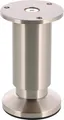 Produktbild: WAGNER Möbelfuß / Verstellfuß DESIGN - Ø 40/60 x 100-115 mm, Edelstahl-Optik, inkl. Anschraubplatte Ø 60 mm - 12037001