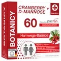 Produktbild: BOTANICY Cranberry + D-Mannose - Unterstützt Blase & Harnwege - PACRAN® Cranberry-Pulver, Vitamin C und D3, Kürbissamen & Löwenzahnwurzel Extrakt - 60 Cranberry Tabletten