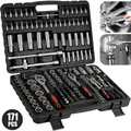 Produktbild: 171 tlg. Steckschlüssel Satz Werkzeugkoffer Ratschenkasten Knarrenkasten Koffer