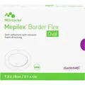 Produktbild: Mepilex Border Flex Schaumverb.haft.7,8x10 cm oval 5 St
