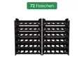 Produktbild: ARTECSIS Weinregal stapelbar I Flaschenregal aus Kunststoff I Schwarz, 12-tlg., für 72 Flaschen