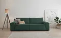 Produktbild: Home affaire 3-Sitzer SHERWOOD Schlafsofa (257cm) Cord, Samtvelours, Vintage-Lederoptik, Schlaffunktion mit Bettkasten (ca. 136/200cm)