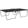 Produktbild: Sportnow - Tischtennisplatte, Klappbar Tischtennistsich mit Netz, Rollen, 2 Tischtennisschlägern und 3 Bällen, Stahl, Schwarz, 274 x 152,5 x 76 cm