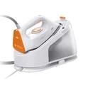 Produktbild: Braun CareStyle 1 Pro IS 1511 WH, Dampfbügelstation - Dampfbügeleisen mit FreeGlide 3D-Technologie, Vertikaldampf, Anti-Tropf-Funktion, 1,7 l Wassertank, 5,5 bar, 360 g/min, 2200 W, Weiß/Orange