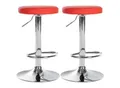 Produktbild: CLP 2er Set Barhocker Ponte Kunstleder I Drehbarer Thekenhocker I Höhenverstellbarer Hocker I Küchenhocker mit Metallgestell