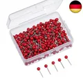 Produktbild: Reißnagel/Pins für Karten, 0,3 cm, klein, 300 Stück rot