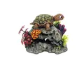 Produktbild: Nobby Aqua Ornaments SCHILDKRÖTE AUF FELS mit Pflanzen, 13,5 x 8,5 x 10,7 cm, 1 Stück