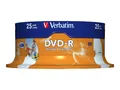 Produktbild: Verbatim DVD-R 4,7 GB, DVD-Rohlinge 16fach, 25 Stück