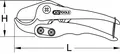 Produktbild: KS TOOLS Kunststoff-Rohrschere Ø 0-32mm, 205mm (222.1001M)