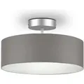 Produktbild: meineWunschleuchte Deckenlampe, Grau, Textil, Rund,Rund, 30x16x30 cm, Lampen & Leuchten, Innenbeleuchtung, Deckenleuchten