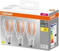 Produktbild: Osram LED BASE Classic A100, Klare Filament Led-Lampen Aus Glas Für E27 Sockel, 