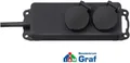 Produktbild: BRENNENSTUHL Outdoor Steckdosenleiste 2-fach IP44 2m Kabel schwarz /#849186