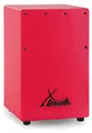 Produktbild: XDrum KC-37RD Kinder-Cajon - Kleine Cajon speziell für Kinder - Nur 36 cm hoch - Snare-Effekt durch stimmbare Gitarrensaiten - Rot