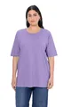 Produktbild: Ulla Popken Damen große Größen Übergrößen Plus Size T-Shirt, Rundhalsausschnitt, Relaxed, Halbarm blaues Flieder 58+ 486910810-58+