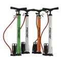 Produktbild: Fischer Standpumpe aus Alu mit Manometer für alle Ventile Luftpumpe Fahrradpumpe