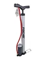 Produktbild: Fahrradpumpe Standpumpe FISCHER - Alu mit Manometer und Ballnadel u. Adapterset