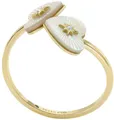 Produktbild: Fossil Fingerring Schmuck Geschenk Edelstahl Ring Radiant Love Heart, mit Glasstein - mit Perlmutt
